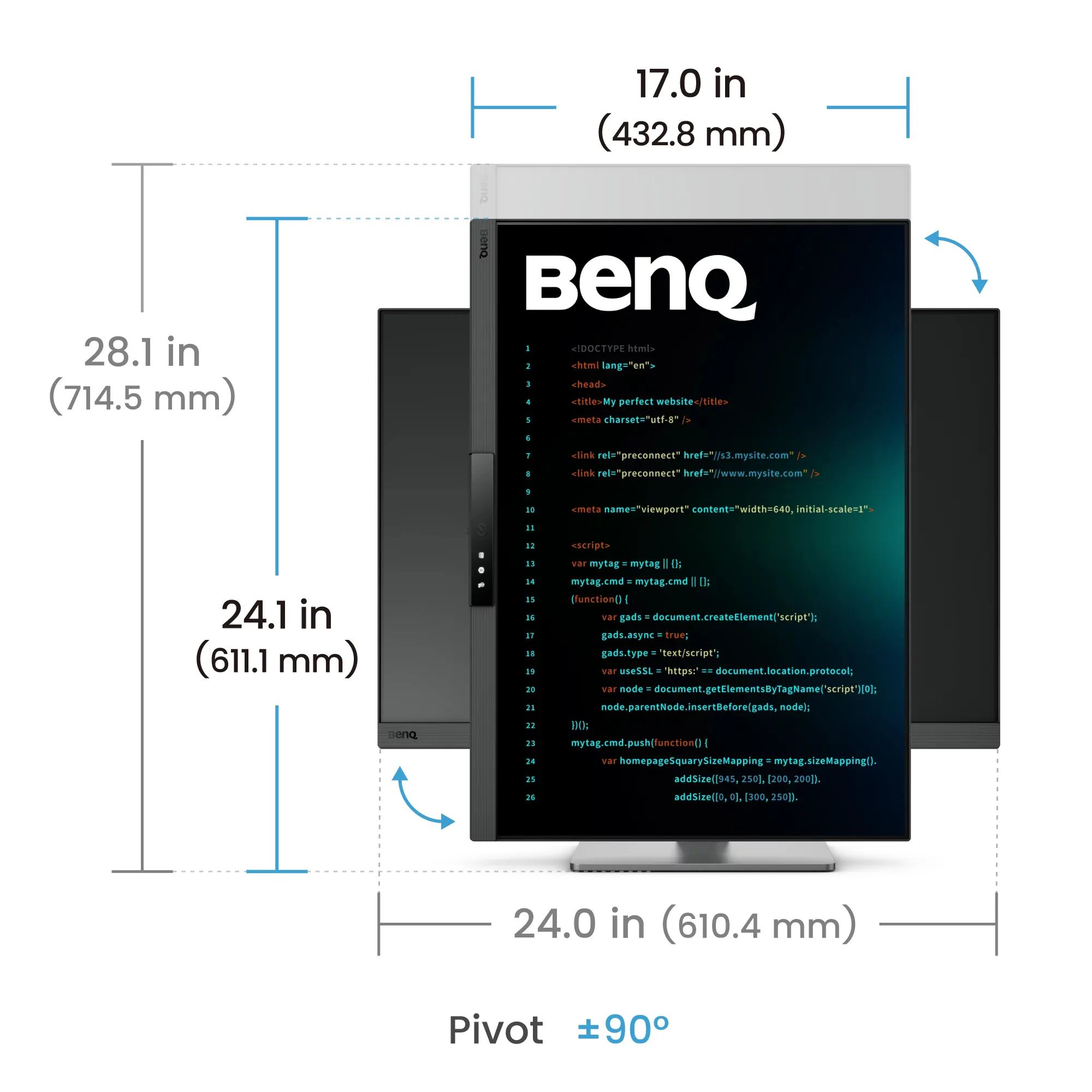 BenQ RD280UG 28.2" 4K Ultra HD, IPS, 120Hz, HDR sk&auml;rm med USB-C hub