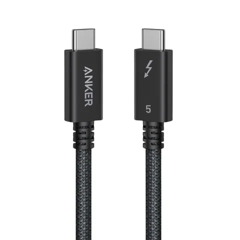 Anker Prime Thunderbolt 5 kabel, med 8K, 0,5 m, svart
