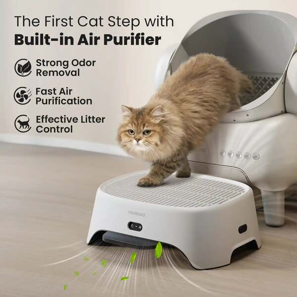 NEAKASA AirStep1 Cat Litter Box Step with Odor Absorber