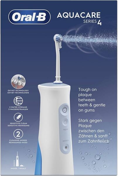 Braun Aquacare 4 Oral Irrigator, Oxyjet Technology, White