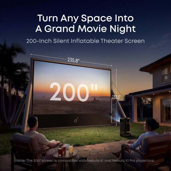 Anker soundcore Nebula 200-inch Inflatable Projector Screen