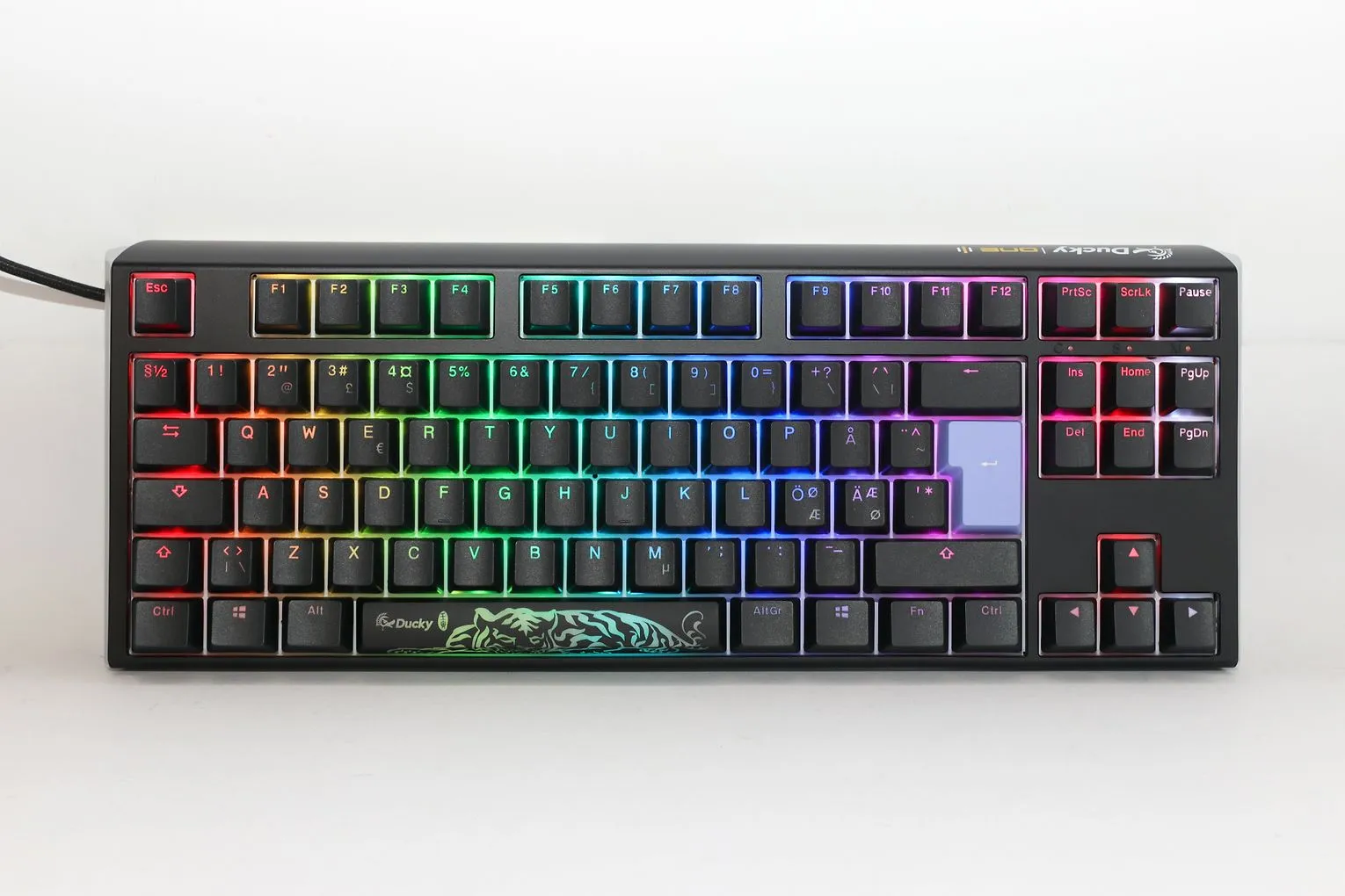 Ducky One 3 TKL Cherry MX Brown RGB -pelinäppäimistö, musta