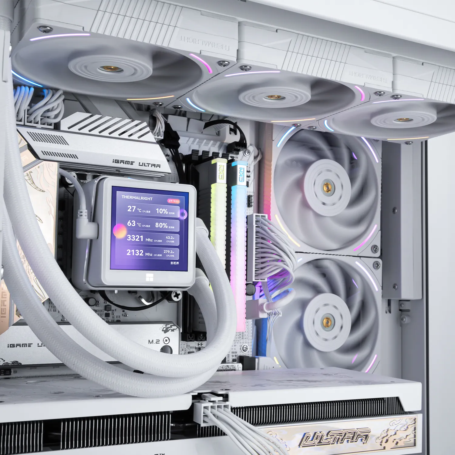 Thermalright Frozen Guardian 360mm ARGB -nestej&auml;&auml;hdytin, valkoinen