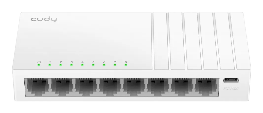 Cudy GS108U - Hallitsematon 8-porttinen Gigabit Ethernet -kytkin, valkoinen