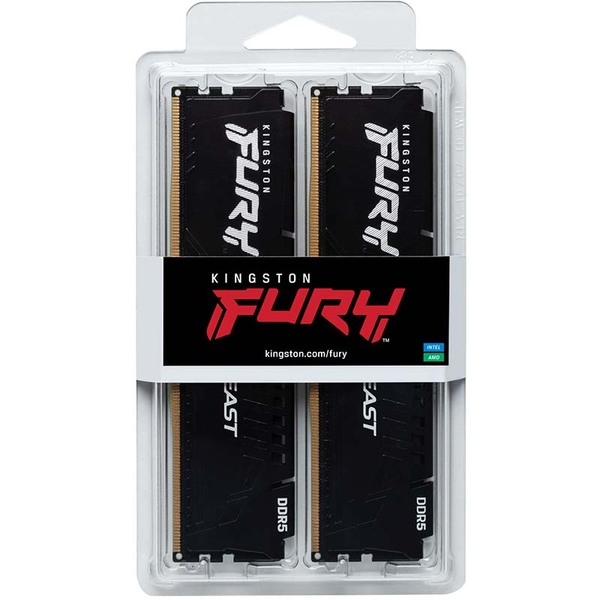 (Bargains) Kingston FURY Beast 32GB (2 x 16GB) DDR5 5200 MHz, CL40 - memory, Black (XMP)