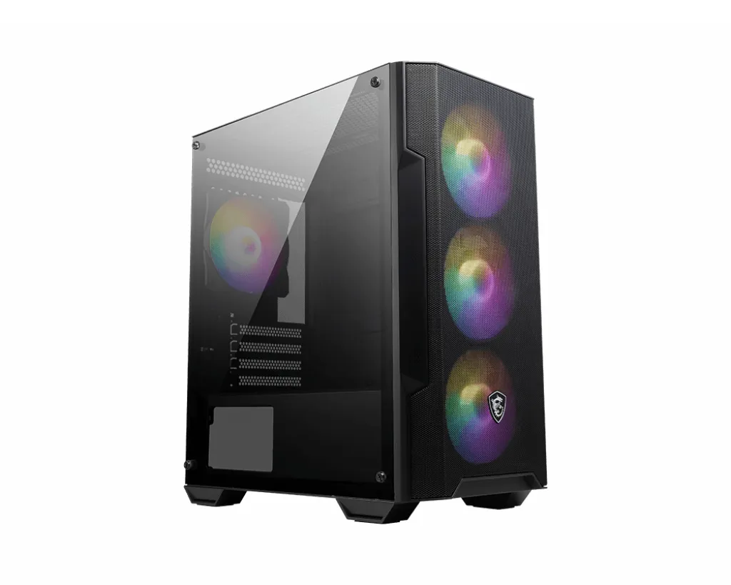 MSI MAG Forge M100A - MicroTower case, Black, Transparent