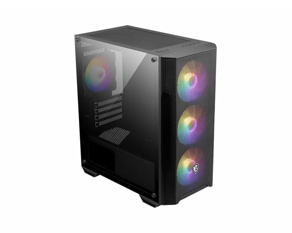 MSI MAG Forge M100A - MicroTower case, Black, Transparent