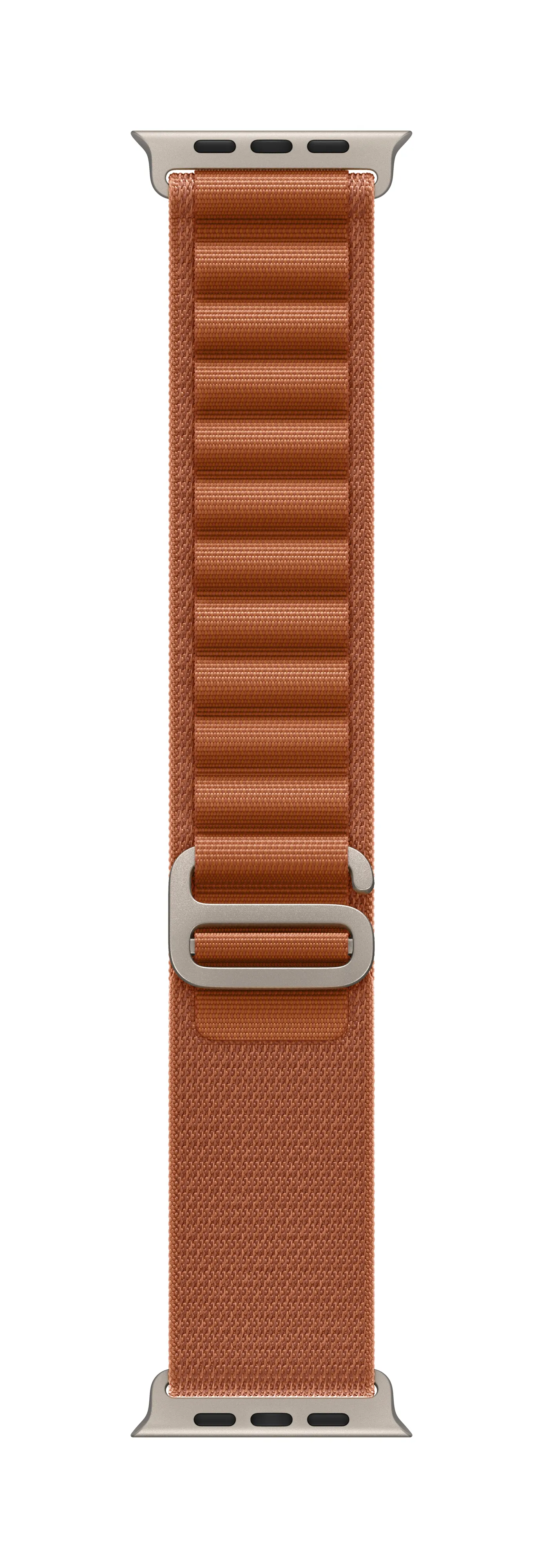 Apple Watch 49 mm Alpine Loop, Terra Cotta, Large, Natural Titanium Finish
