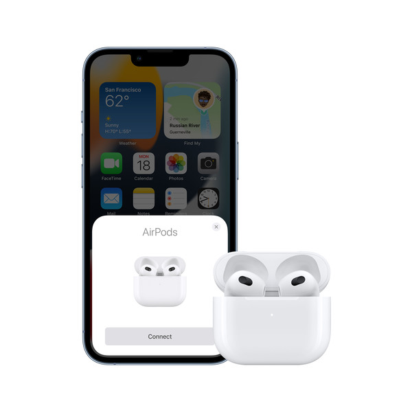 Apple AirPods (3. sukupolvi) -nappikuulokkeet (Lightning-latauskotelo)