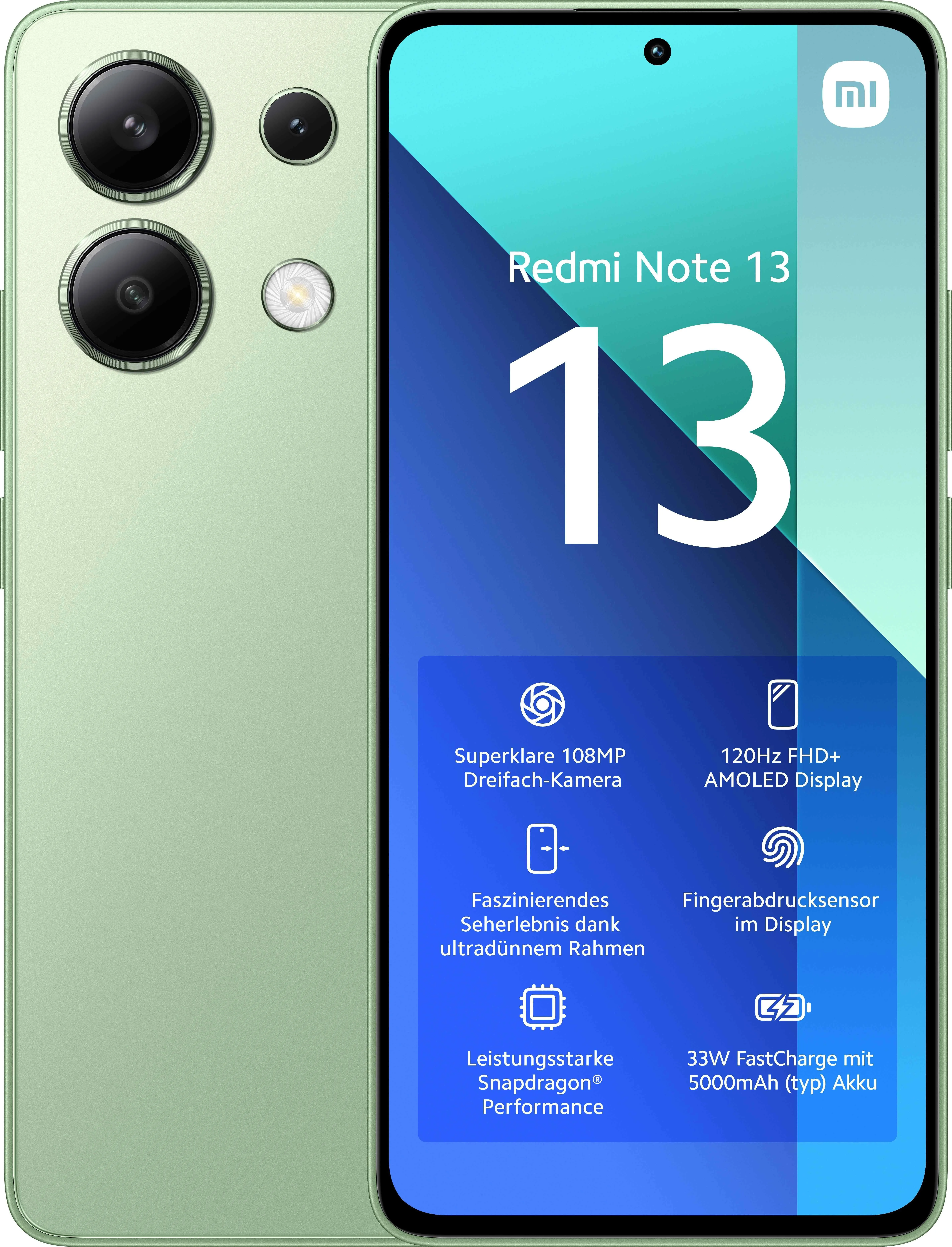 Xiaomi Redmi Note 13 128/6GB Android - mobile phone, Mint