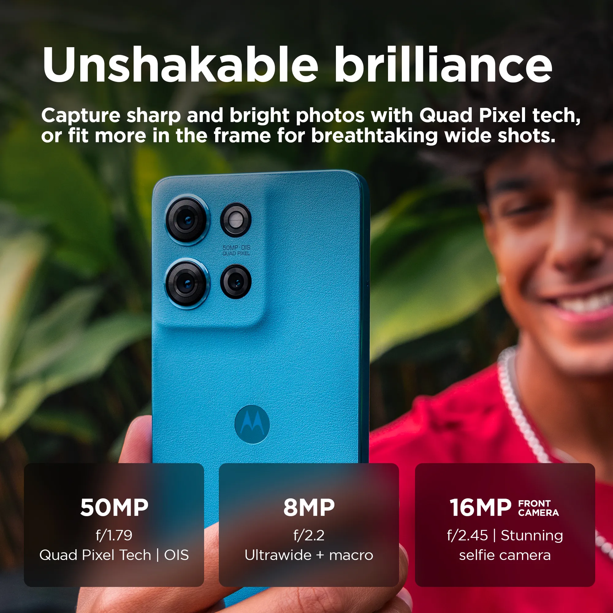 Motorola Moto G75 5G 256/8GB Android - mobile phone, Aqua Blue