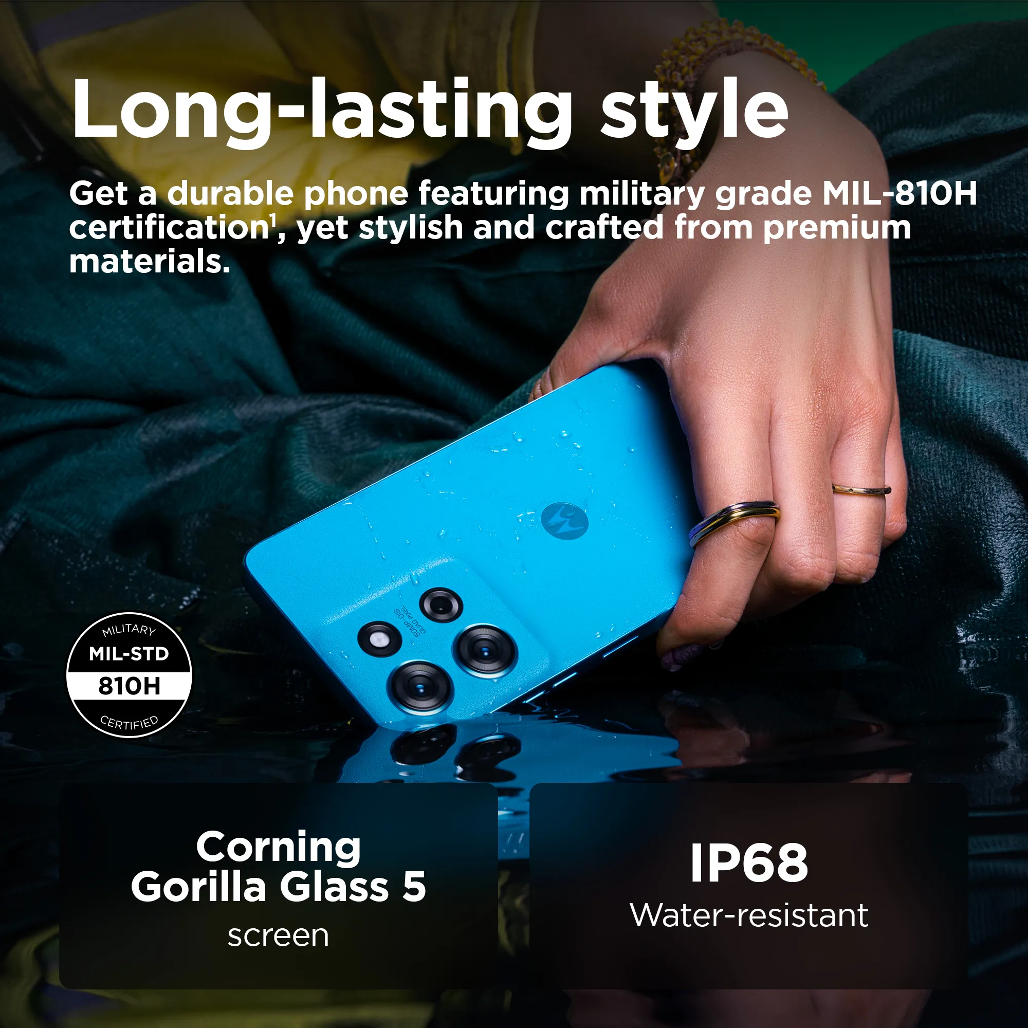 Motorola Moto G75 5G 256/8GB Android - mobile phone, Aqua Blue