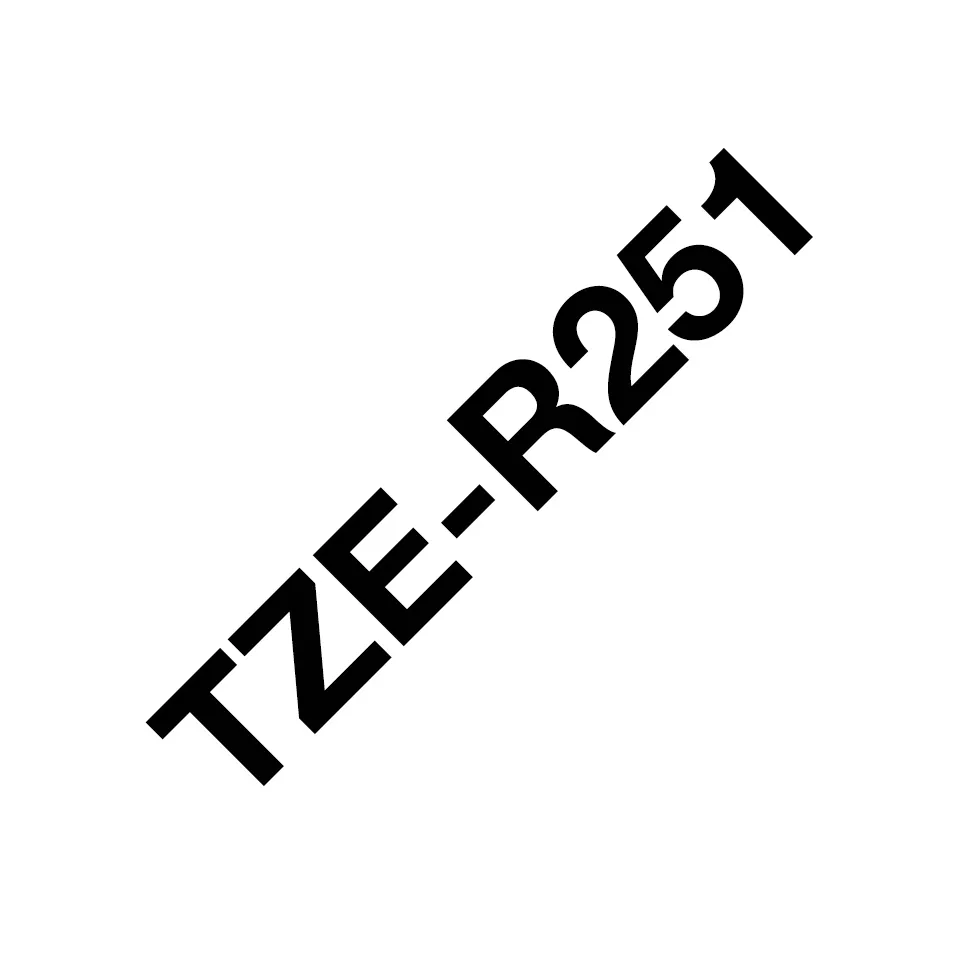 Brother TZeR satin tape 24mm x 4m black on white