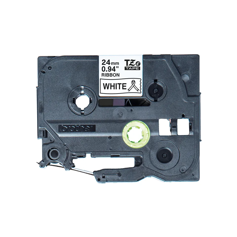 Brother TZeR satin tape 24mm x 4m black on white