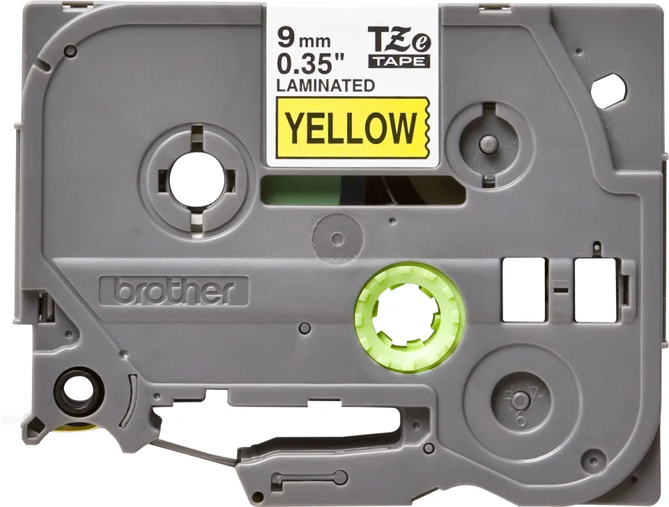 BROTHER TZ621 9 BLACK ON YELLOW