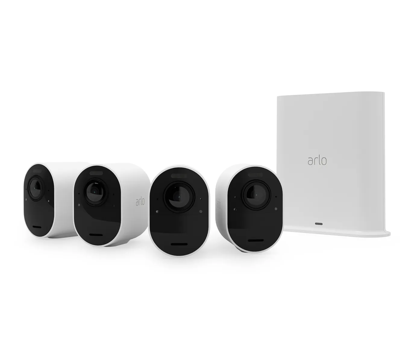 Arlo Ultra 2 Security System - Yhdyskäytävä + kamera(t) - akkukäyttöinen, vaihtovirralla toimiva - 4 kamera/kamerat
