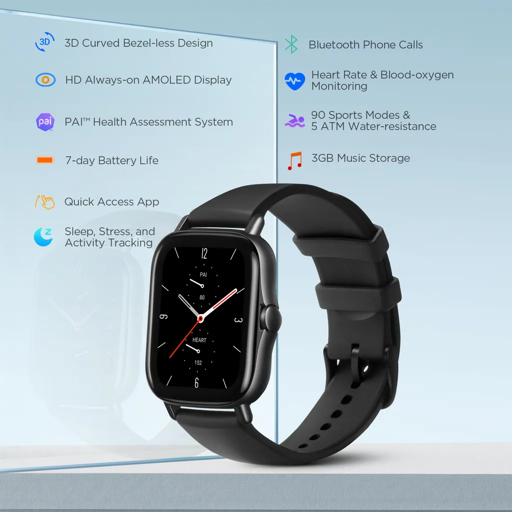Xiaomi Amazfit GTS 2 - smartwatch, Midnight Black