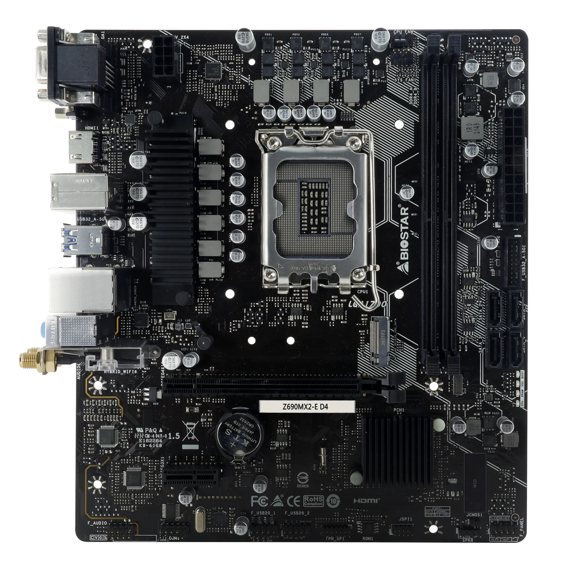 Biostar Z690MX2-E D4 LGA 1700 mATX moderkort