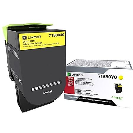Lexmark 71B0040 toner cartridge, Yellow