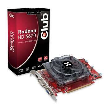 CLUB 3D HD 5670 PCIE 512MB DDR5 DVI/HDMI