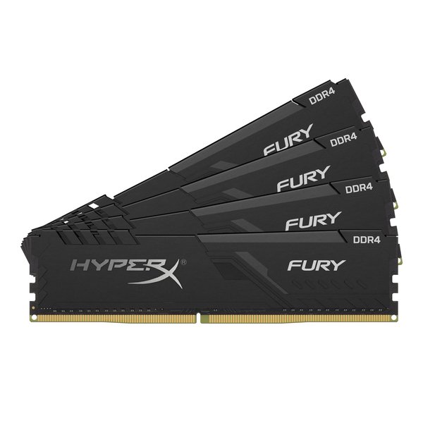 Kingston 32 GB (4 x 8 GB) HyperX Fury, DDR4 3200 MHz -muisti, musta