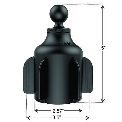 RAM MOUNTS STUBBY JUOMATELINEKIINNIKE, SUURI PUHELIN