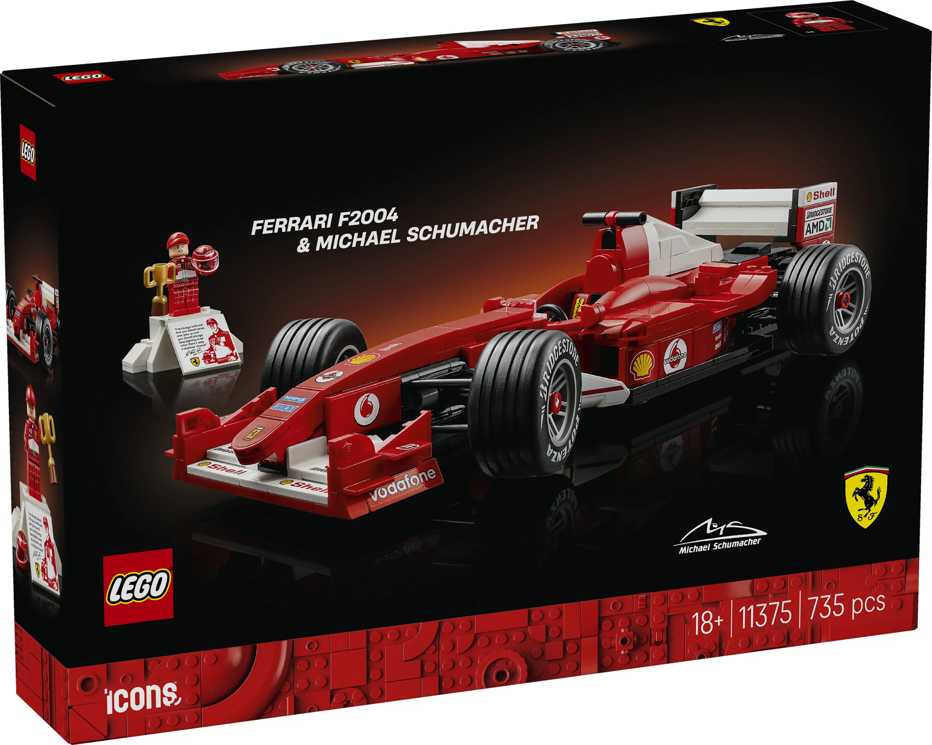 LEGO Icons Ferrari F2004 ja Michael Schumacher 11375