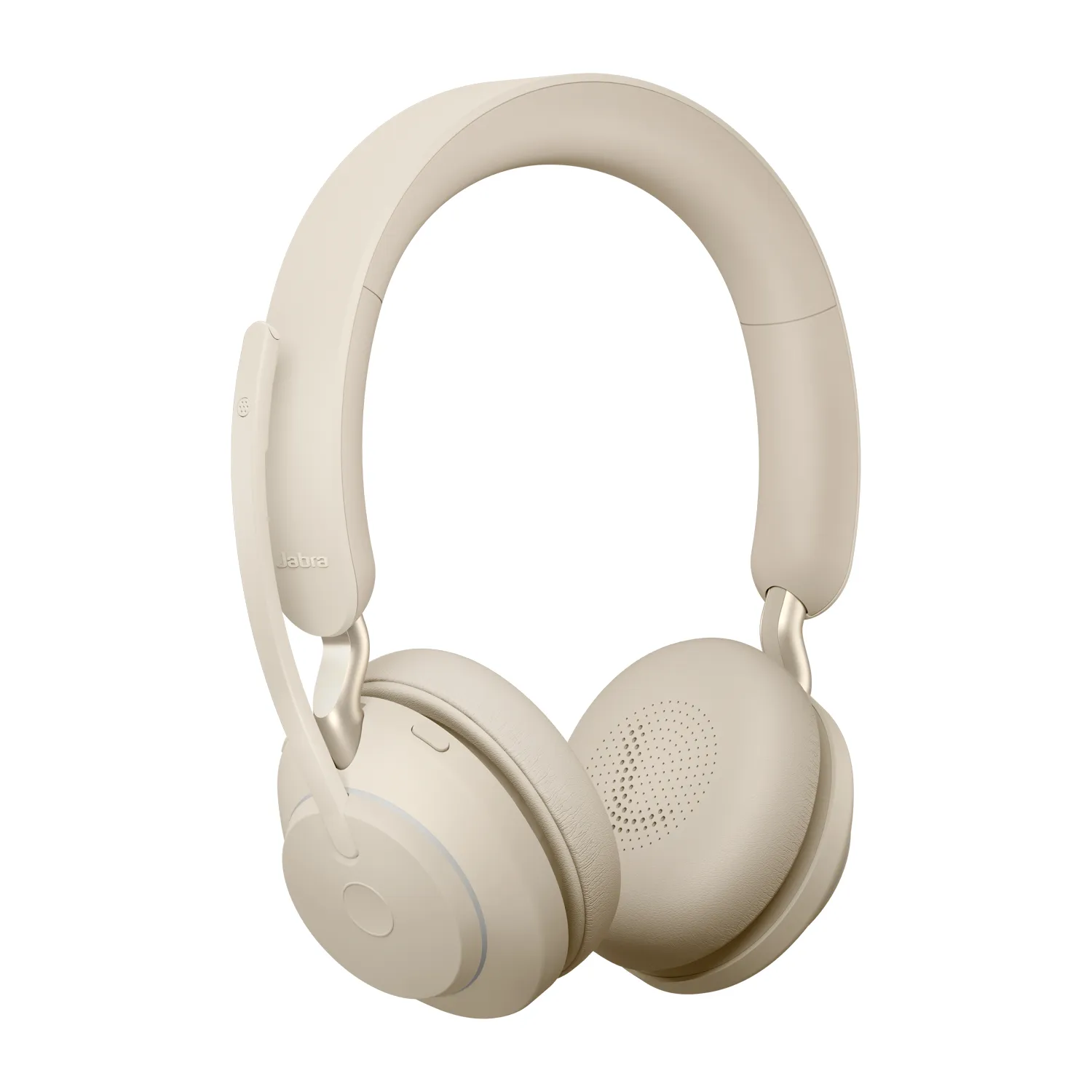 Jabra Evolve2 65 UC -langaton stereokuulokemikrofoni + USB-C-sovitin ja latausteline, beige