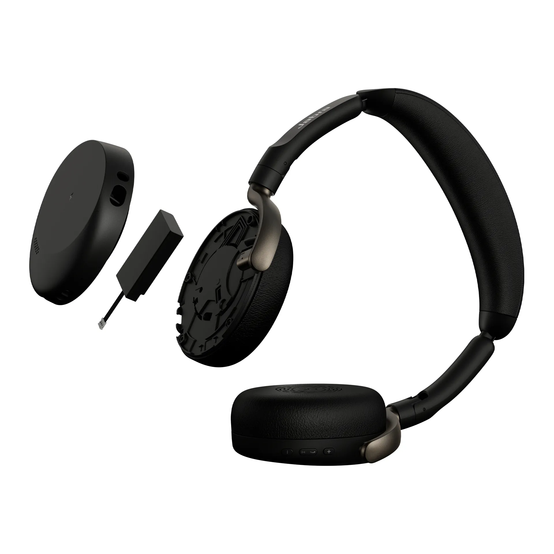 Jabra Evolve3 65 Flex MS Link390c -langaton stereokuulokemikrofoni + USB-C-sovitin, musta