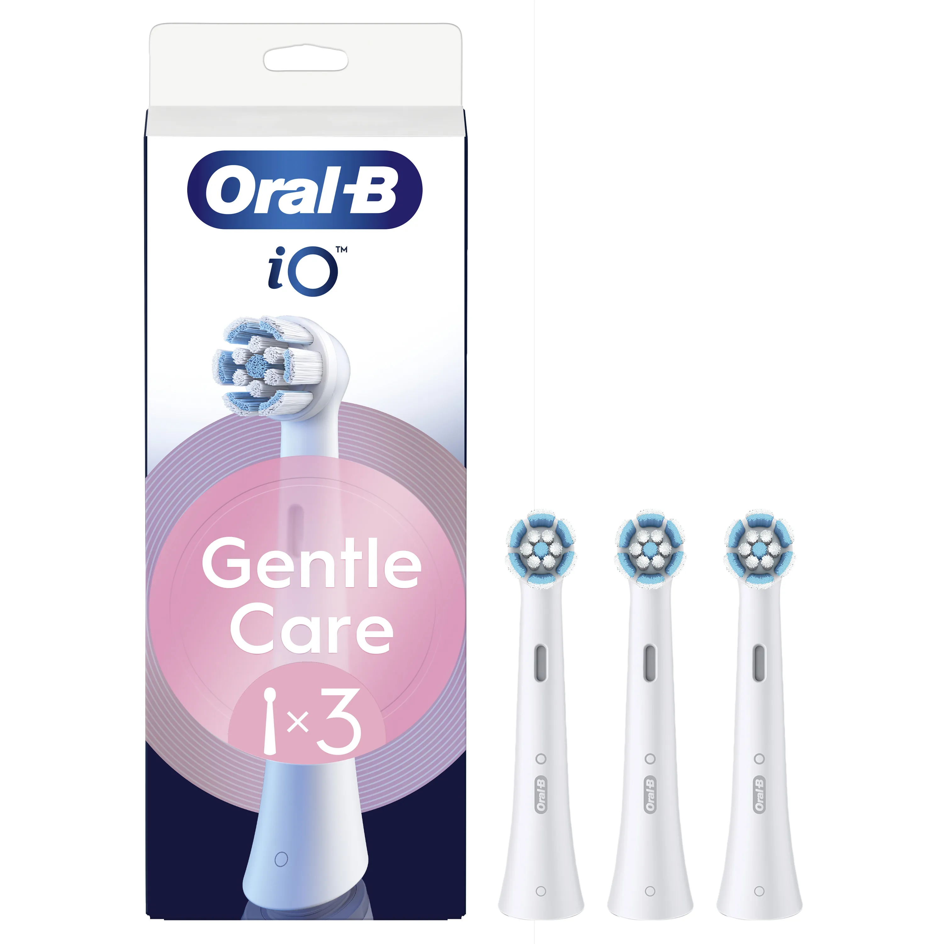 Oral-B iO Gentle Care 3 pcs Replacement Toothbrush Heads, White