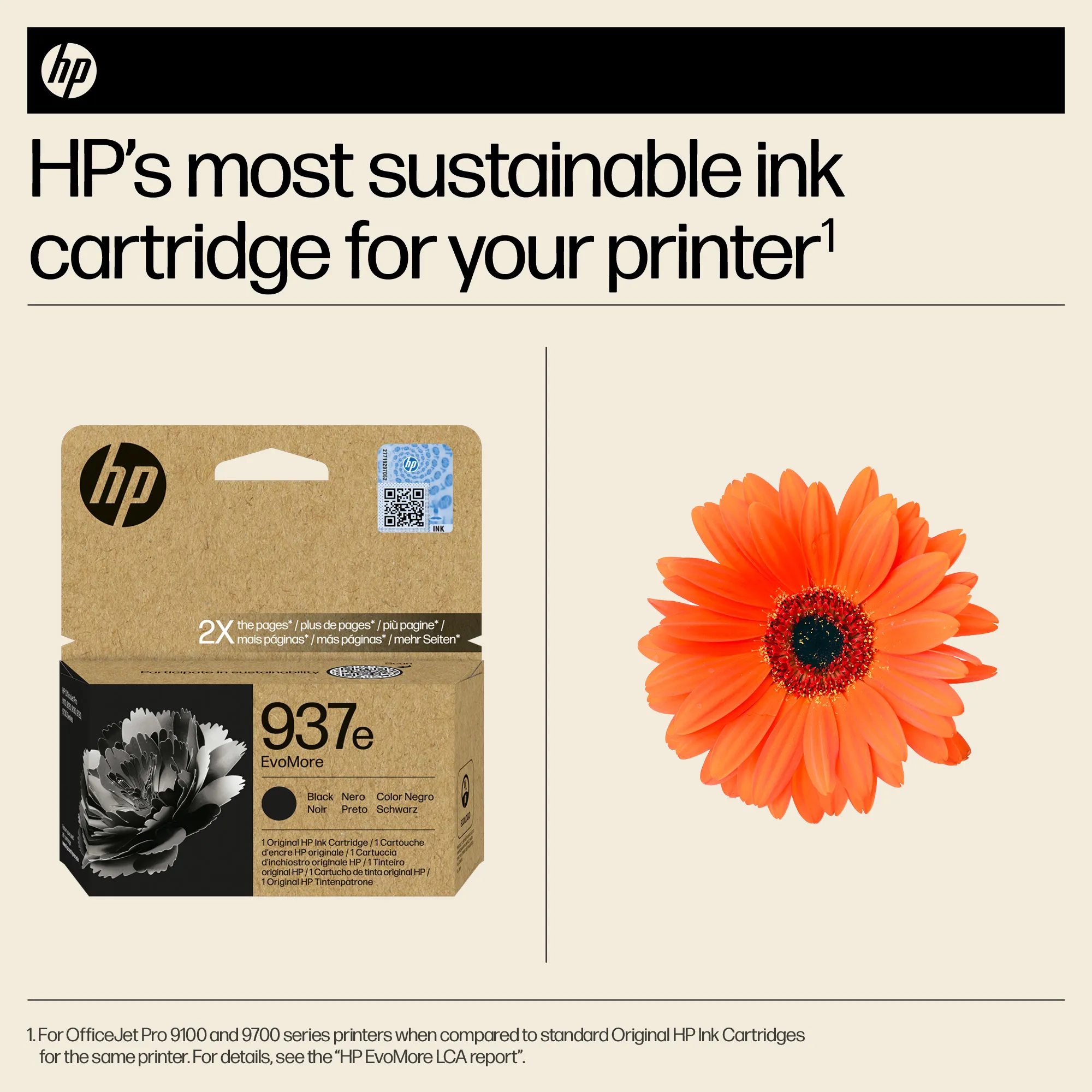 HP/InkHP 937e EvoMore BK Original Ink Ca
