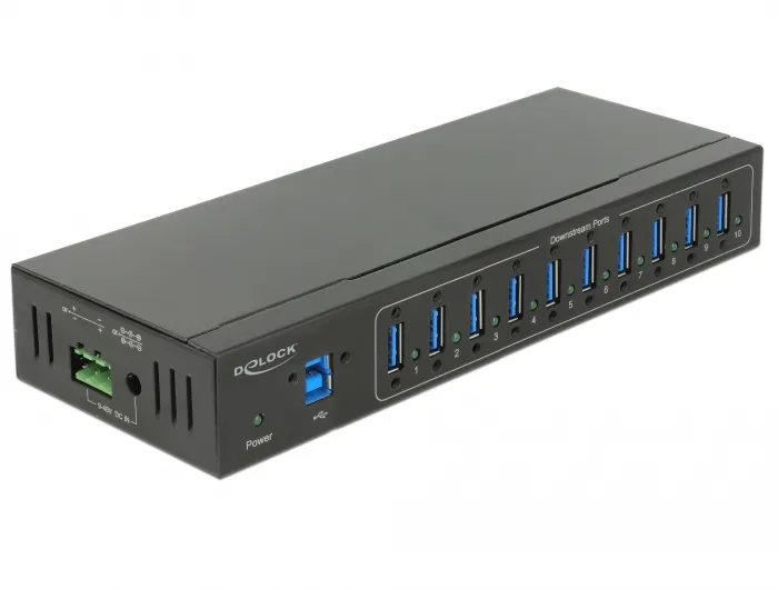 External Industry Hub 10xUSB 3.0 Type-A with 20kV ESD protection
