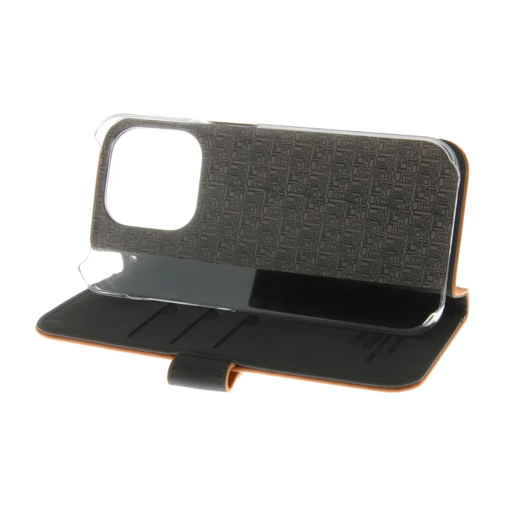 Insmat Premium Flip Case, iPhone 15 Pro Max - Wallet Case, Brown