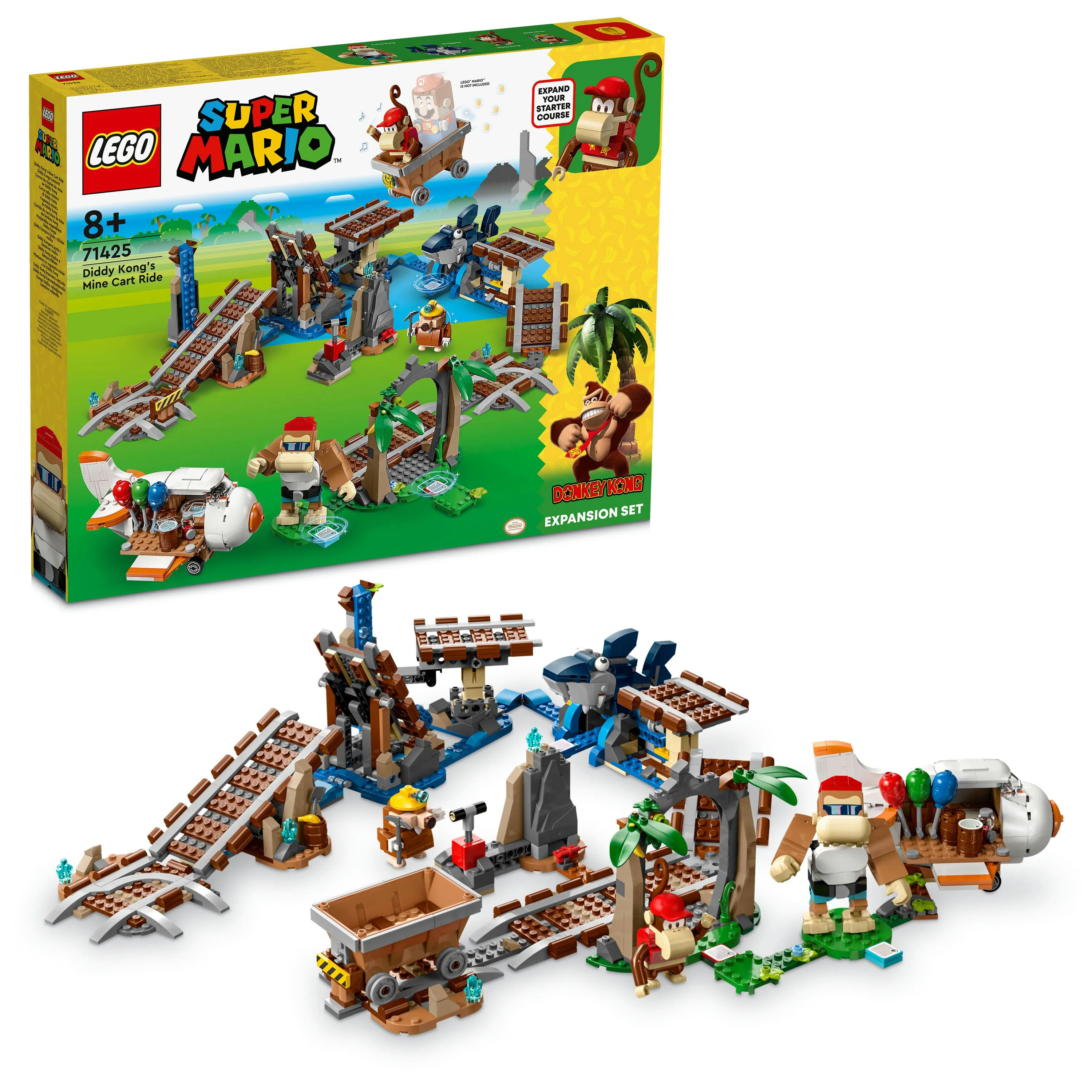 Lego Super Mario Diddy Kongs Mine Cart Ride Expansion Set 71425