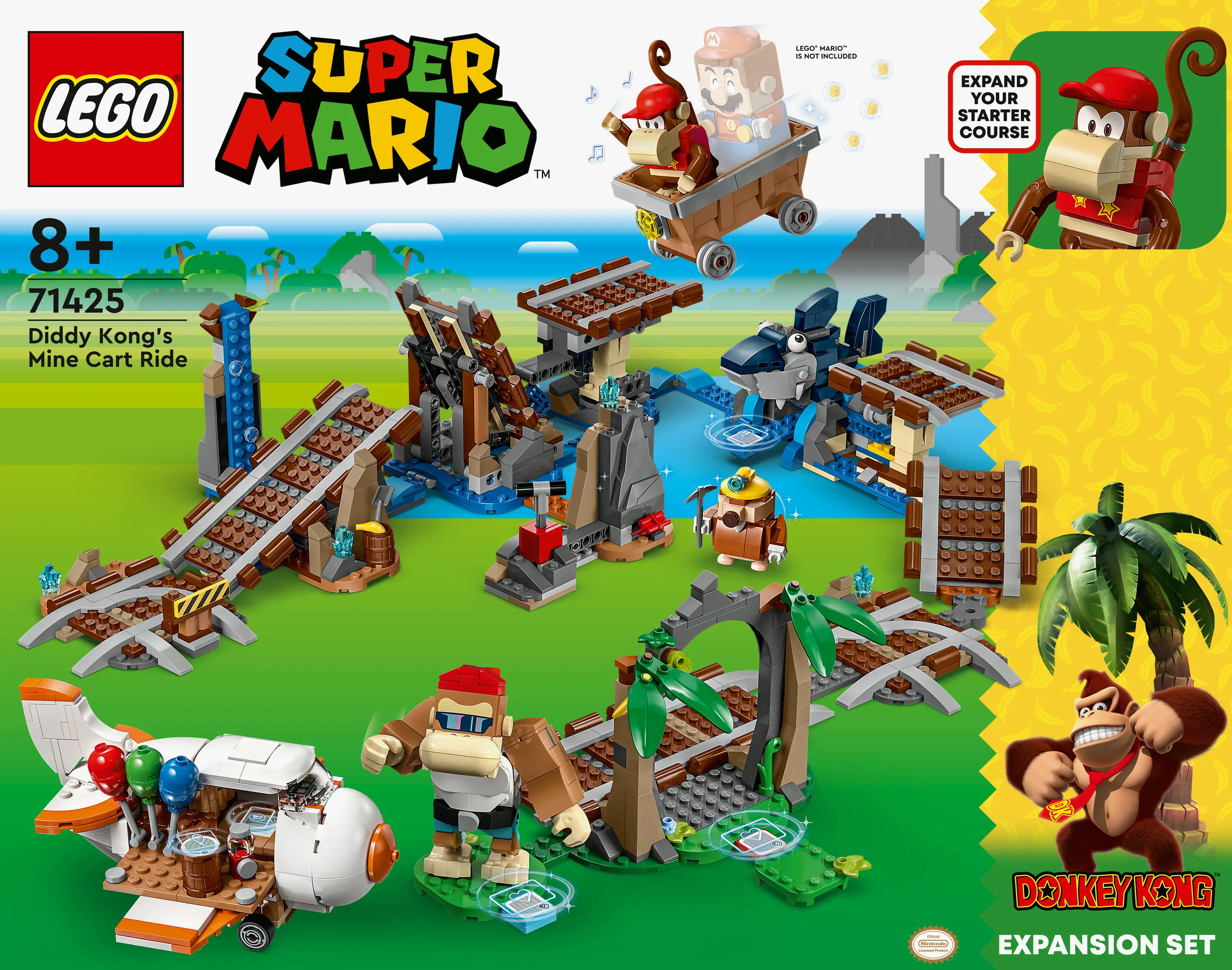 Lego Super Mario Diddy Kongs Mine Cart Ride Expansion Set 71425