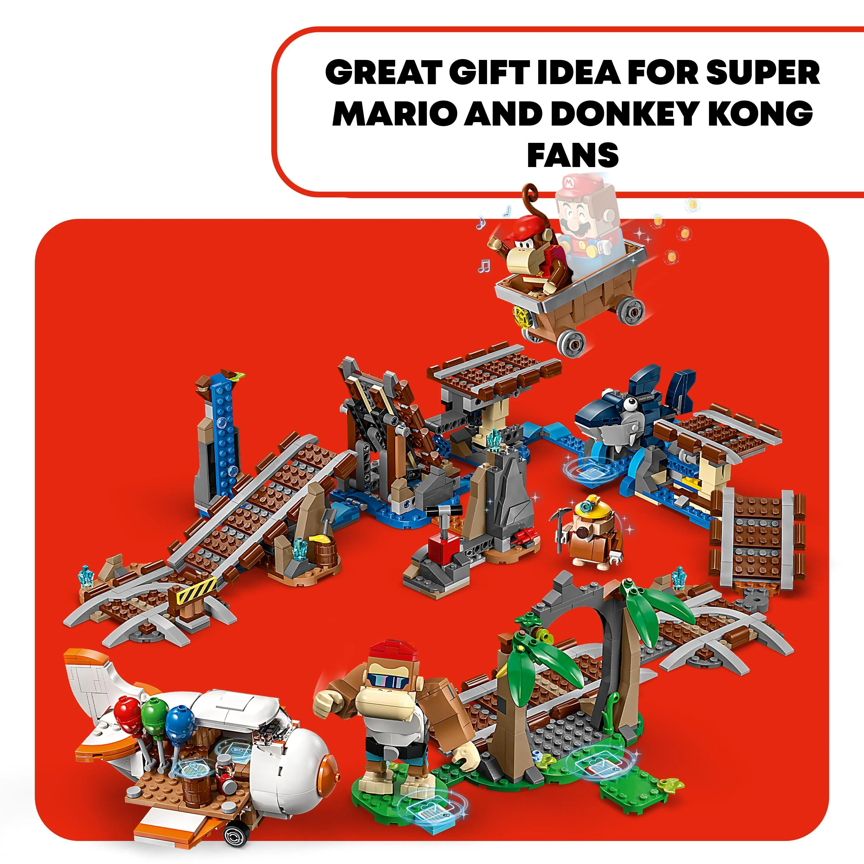 Lego Super Mario Diddy Kongs Mine Cart Ride Expansion Set 71425