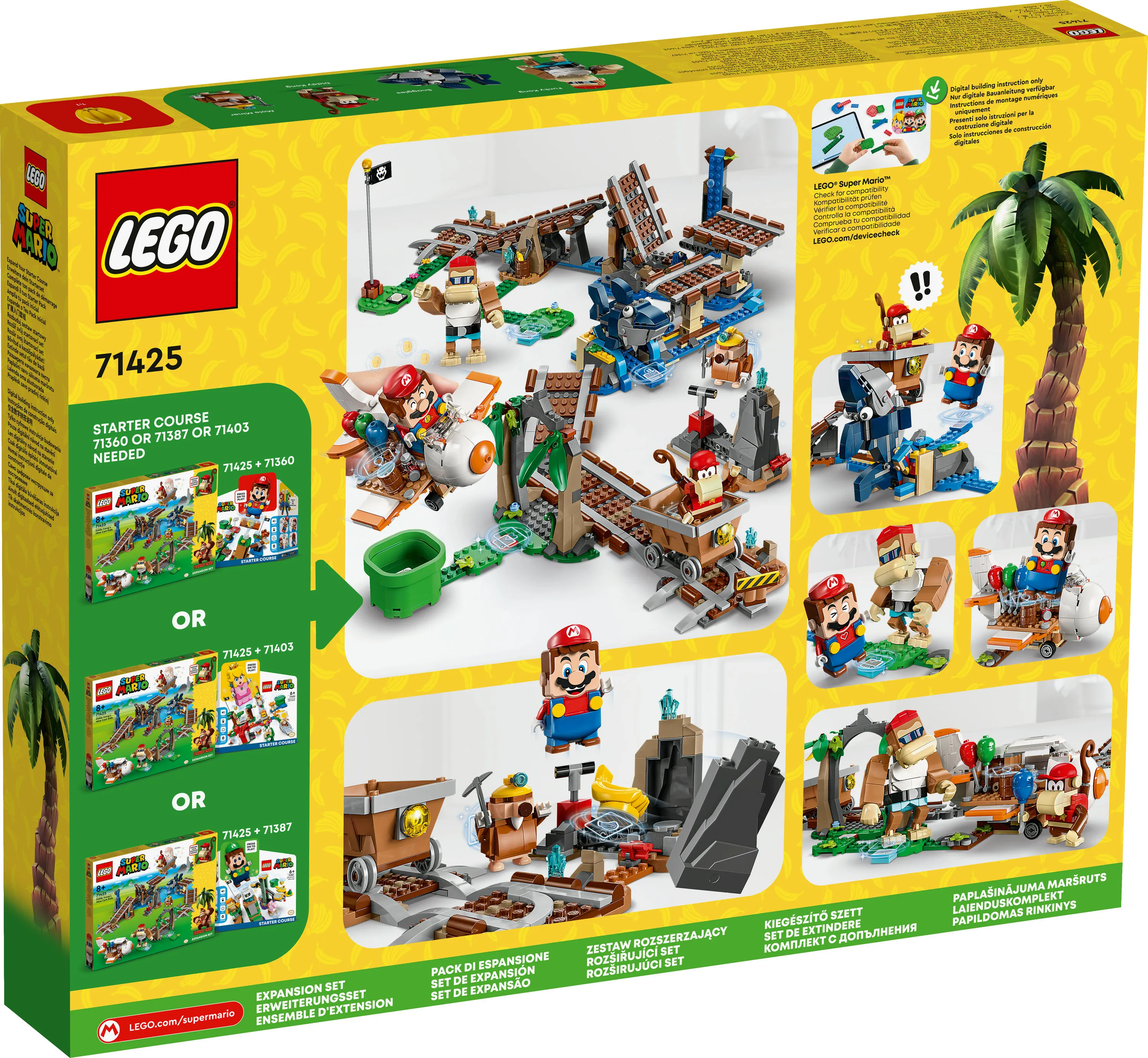Lego Super Mario Diddy Kongs Mine Cart Ride Expansion Set 71425
