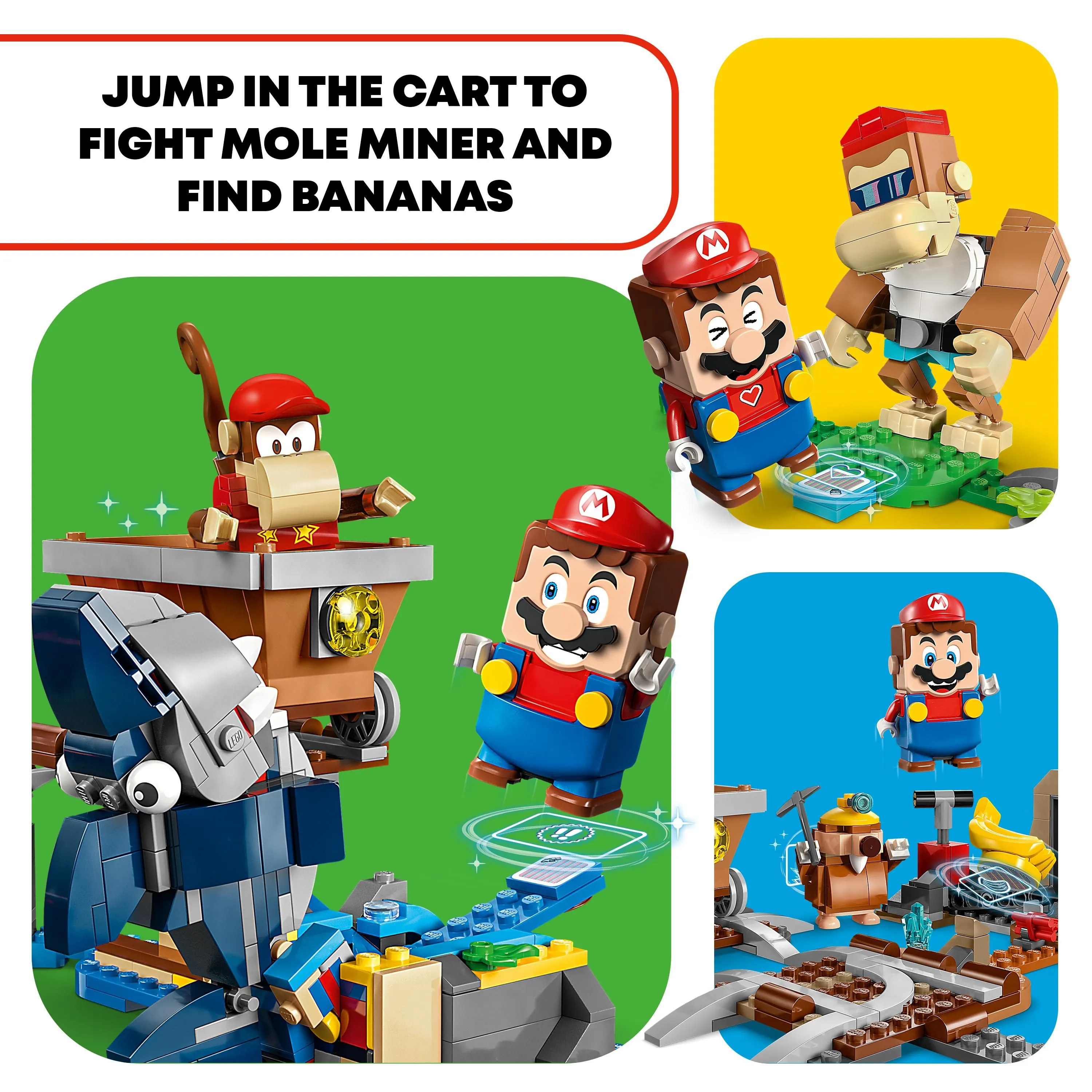 Lego Super Mario Diddy Kongs Mine Cart Ride Expansion Set 71425