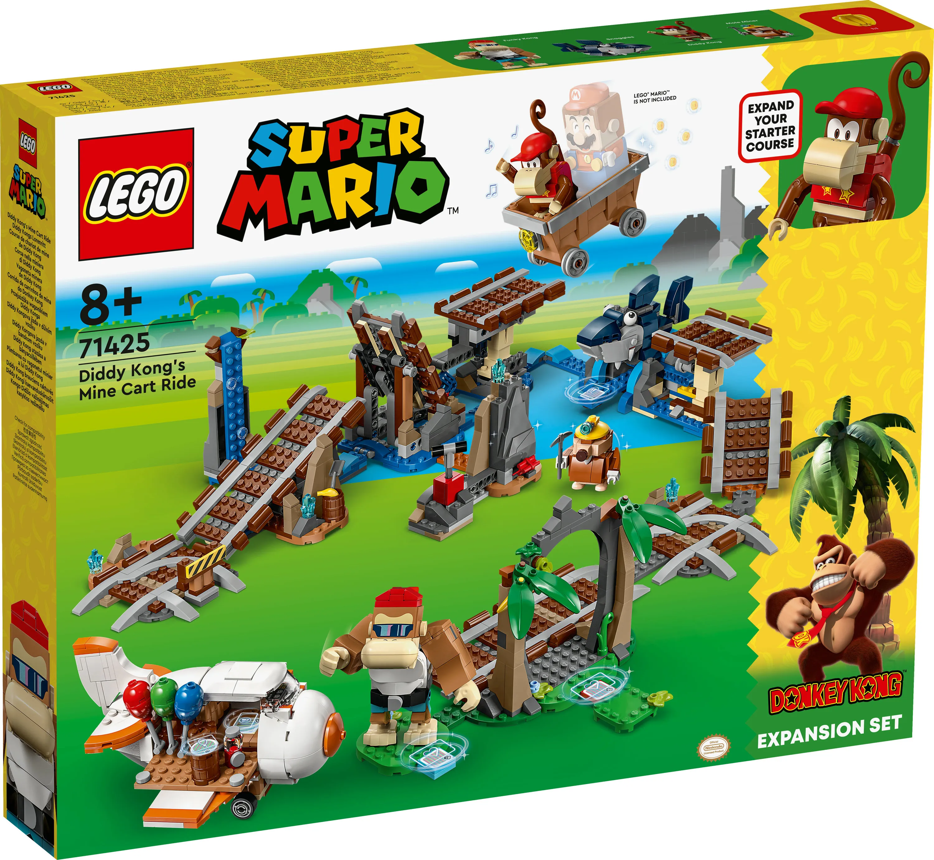 Lego Super Mario Diddy Kongs Mine Cart Ride Expansion Set 71425