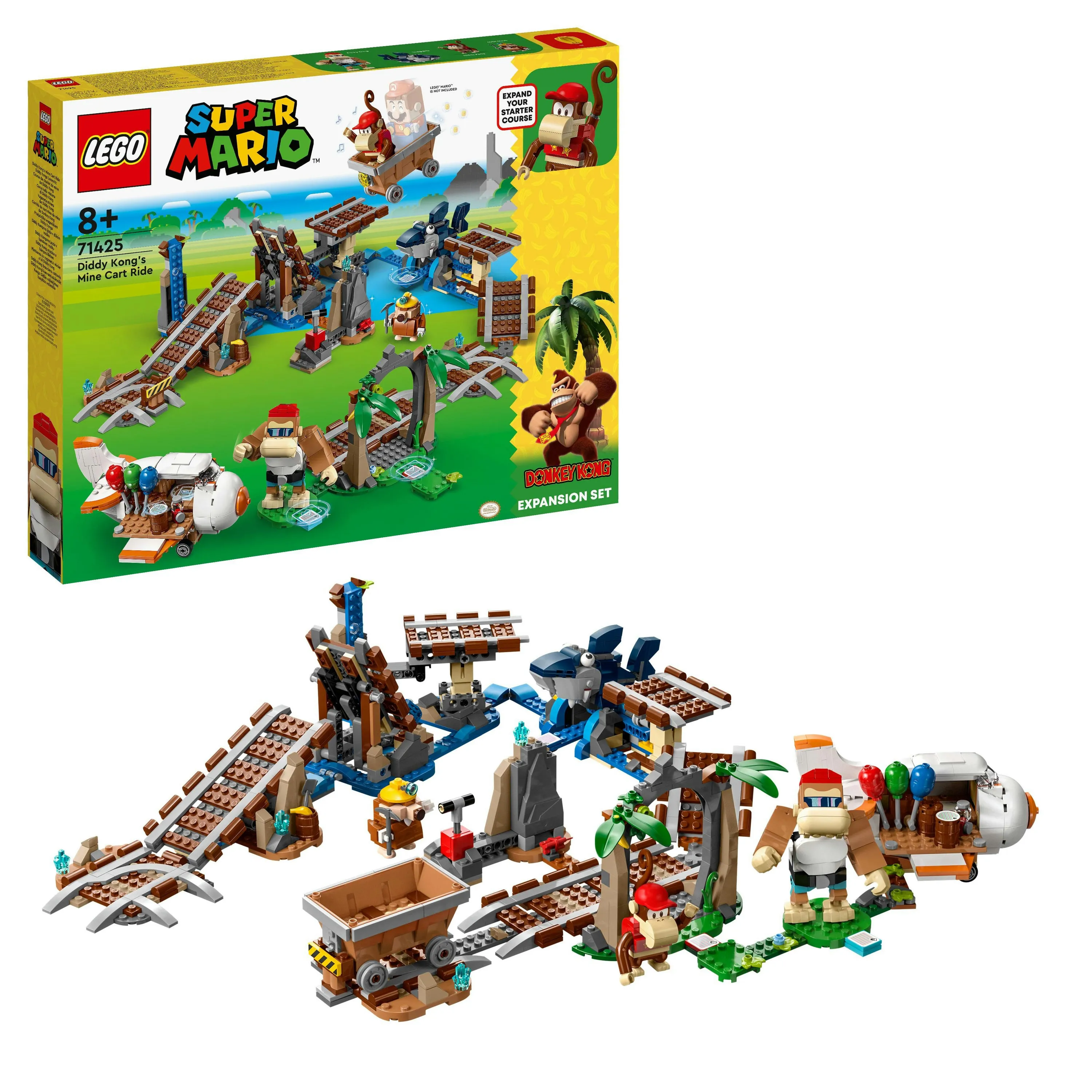 Lego Super Mario Diddy Kongs Mine Cart Ride Expansion Set 71425