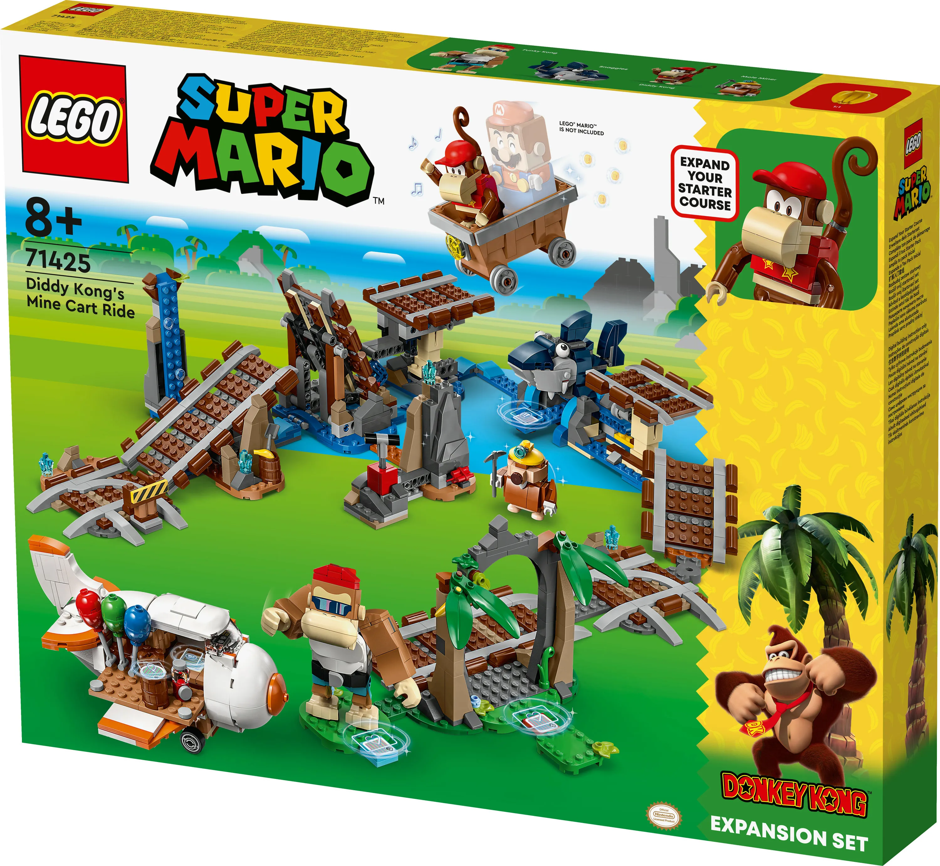 Lego Super Mario Diddy Kongs Mine Cart Ride Expansion Set 71425