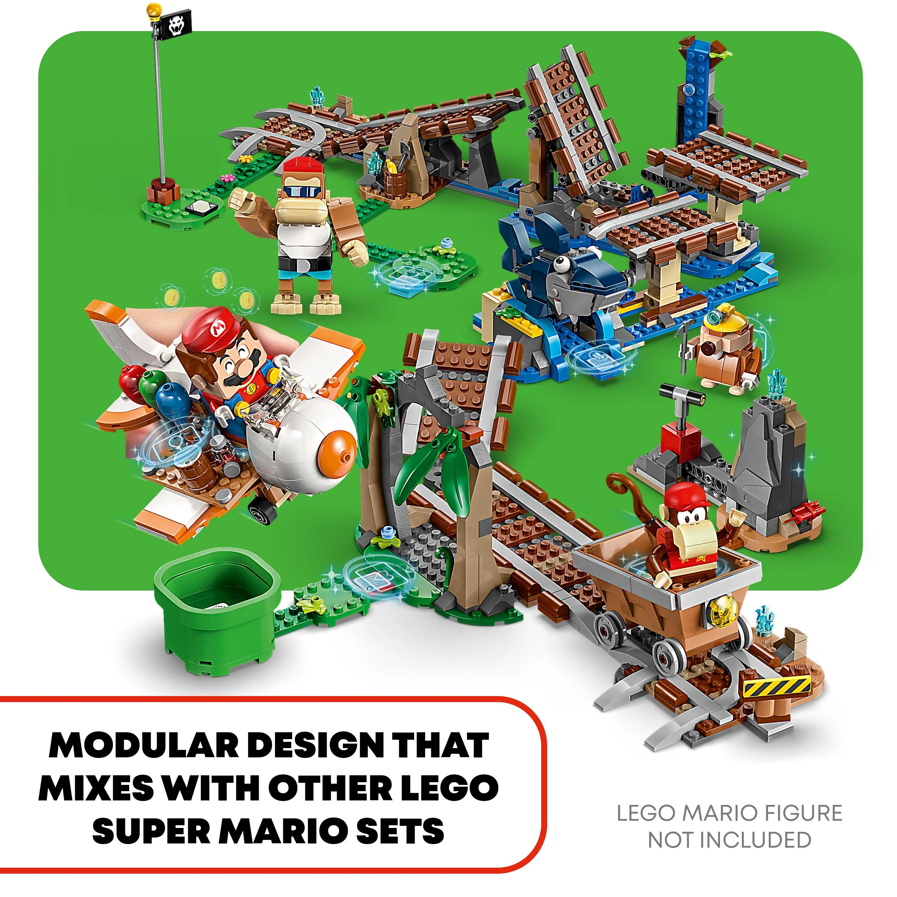 Lego Super Mario Diddy Kongs Mine Cart Ride Expansion Set 71425