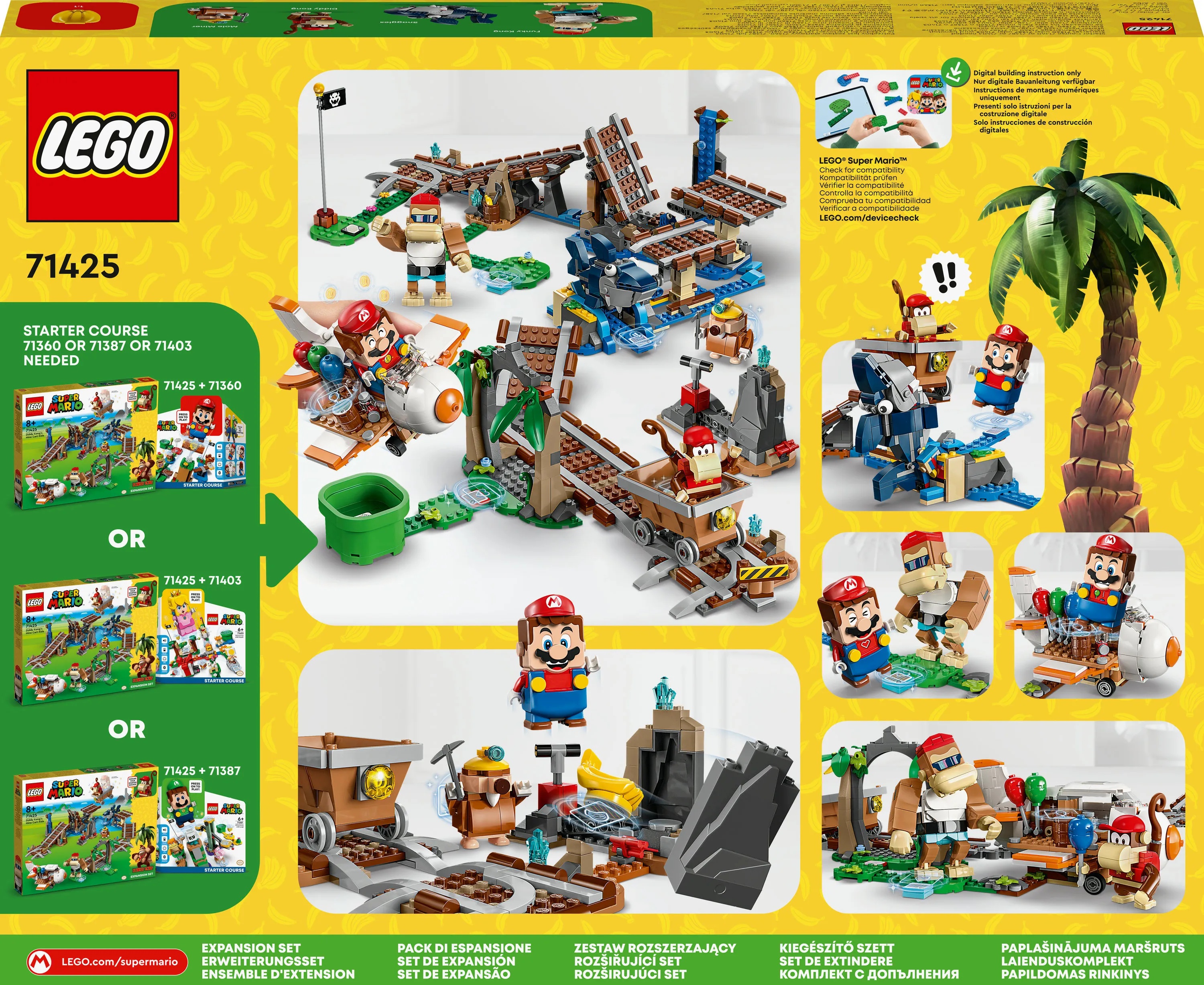 Lego Super Mario Diddy Kongs Mine Cart Ride Expansion Set 71425