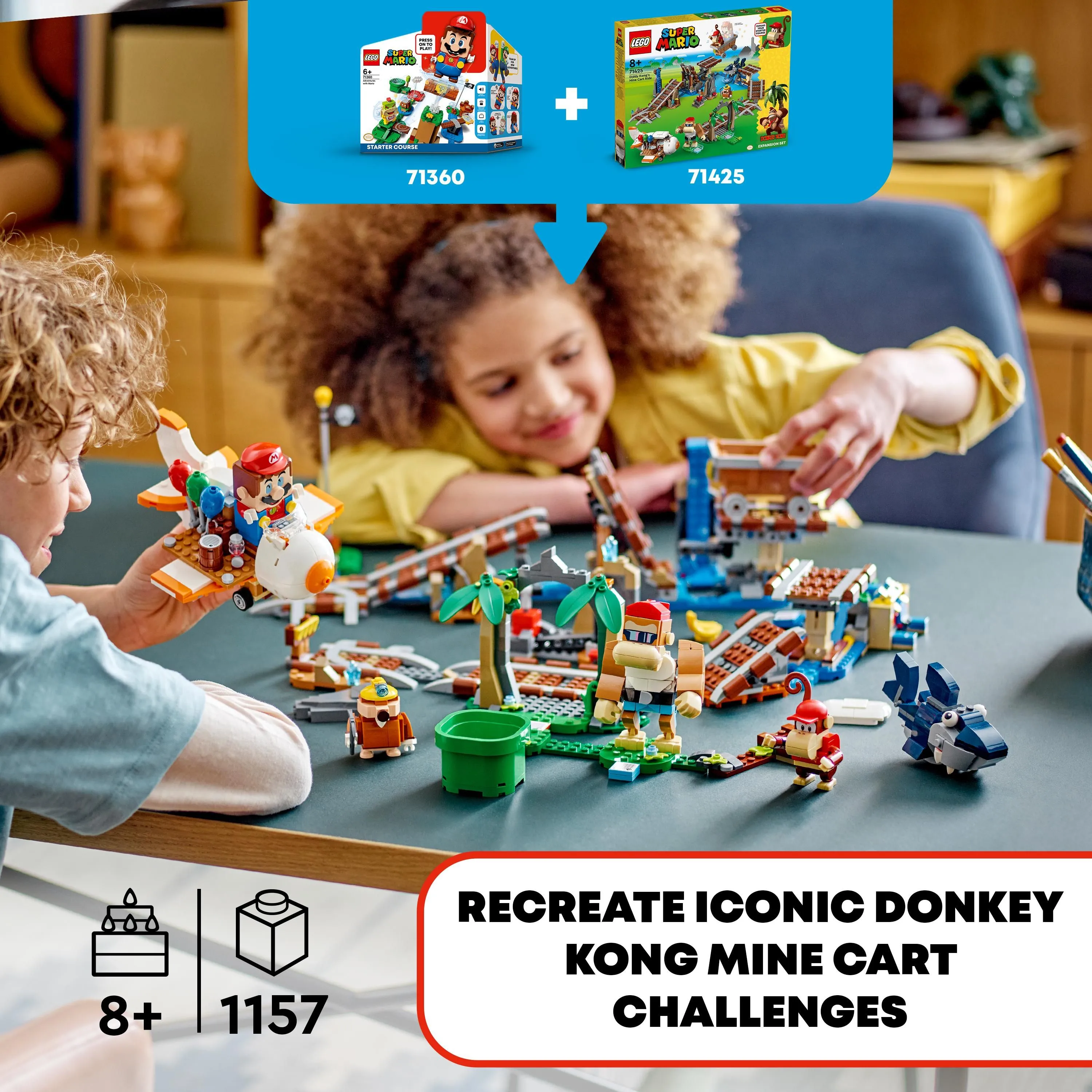 Lego Super Mario Diddy Kongs Mine Cart Ride Expansion Set 71425