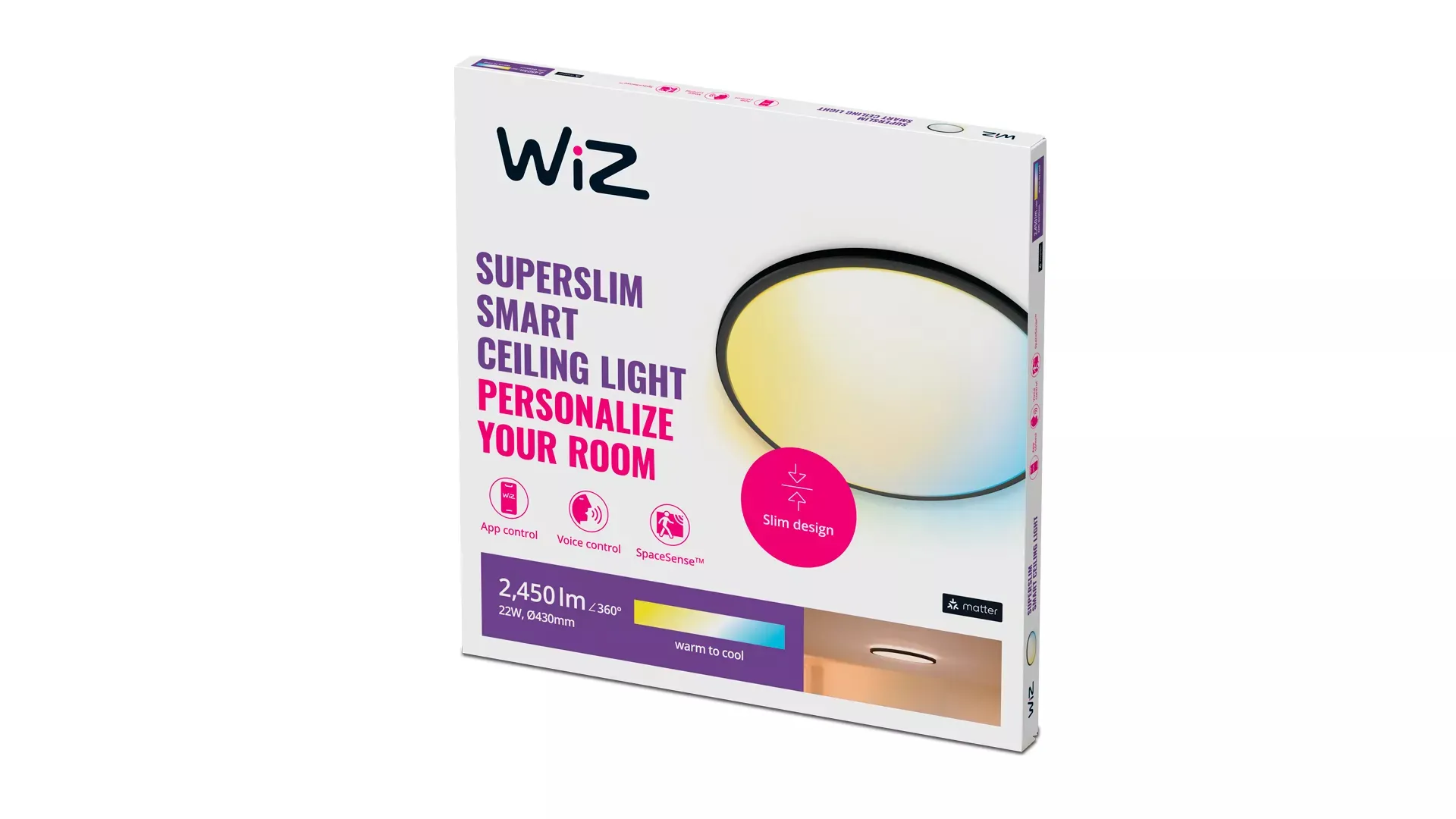 WiZ SuperSlim tunable white - ceiling light