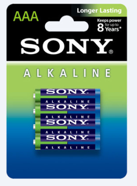 4 sony alkaline-batteries 1.5 v AAA lr03 am4 (4901660103192)