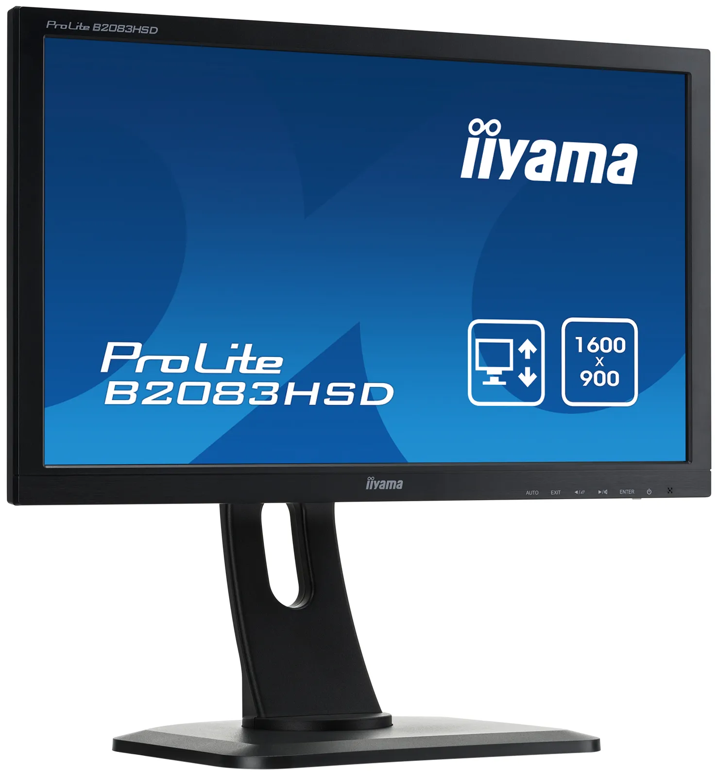 Iiyama 19.5" ProLite B2083HSD-B1, 1600x900px, TN -n&auml;ytt&ouml;