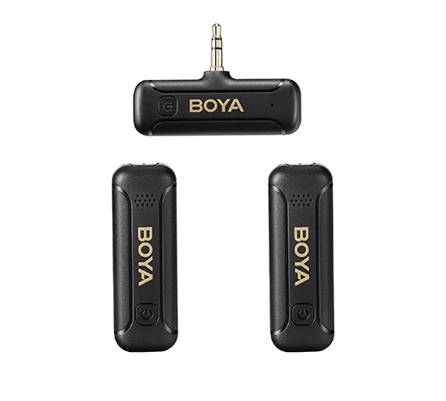 BOYA BY-WM3T2-M2, 3.5mm TRS -langaton solmiomikrofoni (sis. 2 l&auml;hetint&auml; + 1 vastaanotin)