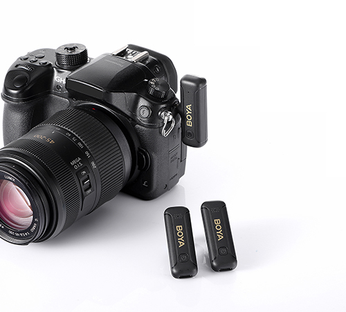 BOYA BY-WM3T2-M2, 3.5mm TRS tr&aring;dl&ouml;s lavaliermikrofon (inkl. 2 s&auml;ndare + 1 mottagare)