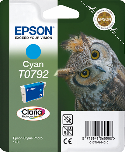 EPSON CYAN T0792 CLARIA PHOTO INK